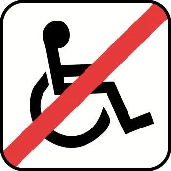 Etablissement non accessible aux personnes à mobilité réduite